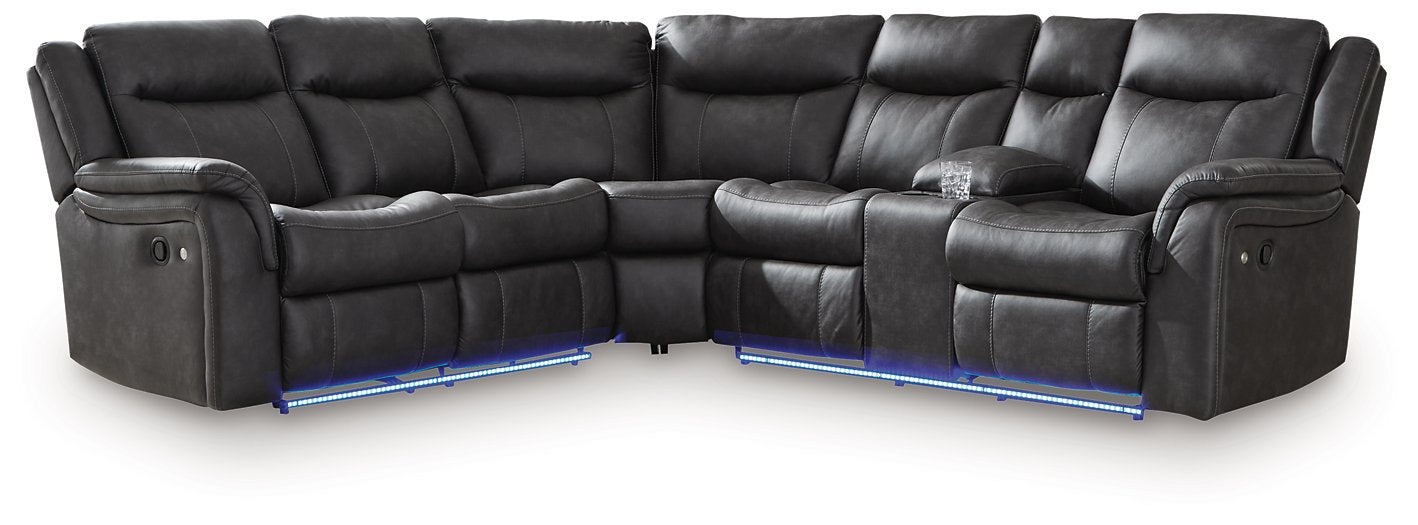 Sultan Meadow Reclining Sectional - Woo Town Furniture (Worcester,MA)