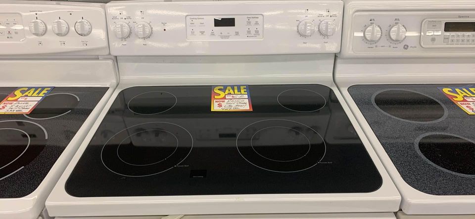 Used GE Glass Top Stove