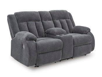 Observation Power Reclining Loveseat with Console - Woo Town Furniture (Worcester,MA)
