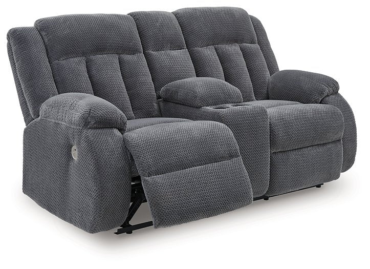 Observation Power Reclining Loveseat with Console - Woo Town Furniture (Worcester,MA)
