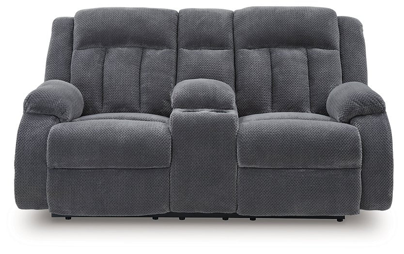 Observation Power Reclining Loveseat with Console - Woo Town Furniture (Worcester,MA)