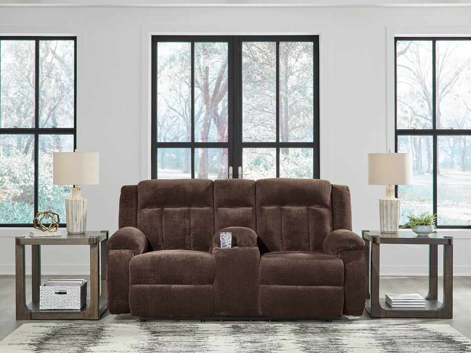 Observation Power Reclining Loveseat with Console - Woo Town Furniture (Worcester,MA)