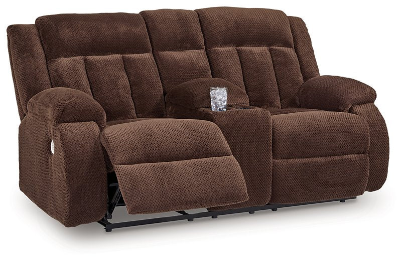 Observation Power Reclining Loveseat with Console - Woo Town Furniture (Worcester,MA)