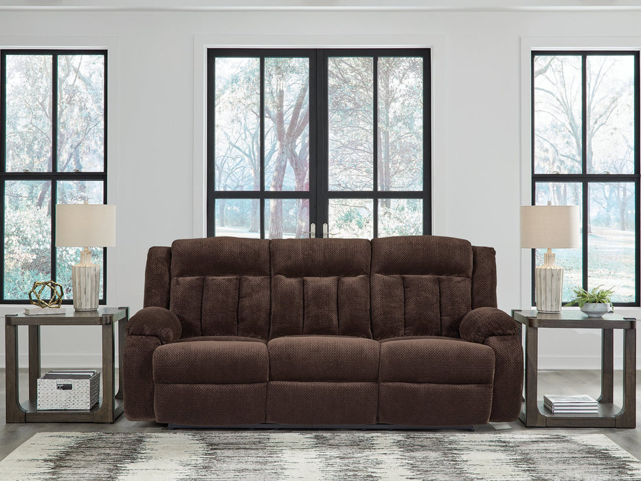 Observation Power Reclining Sofa with Drop Down Table - Woo Town Furniture (Worcester,MA)