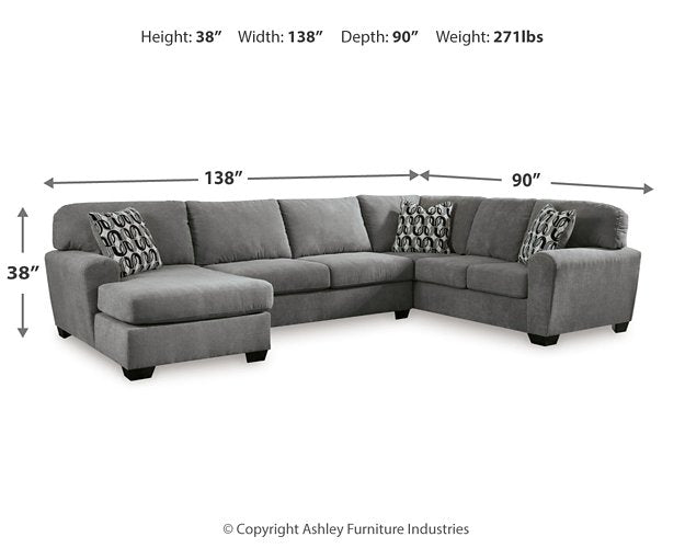 Birkdale Court Sectional with Chaise - Woo Town Furniture (Worcester,MA)