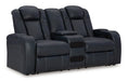 Fyne-Dyme Power Reclining Loveseat with Console - Woo Town Furniture (Worcester,MA)
