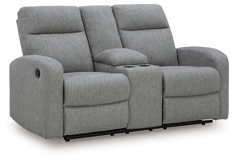 Gauntlet Reclining Loveseat with Console - Woo Town Furniture (Worcester,MA)