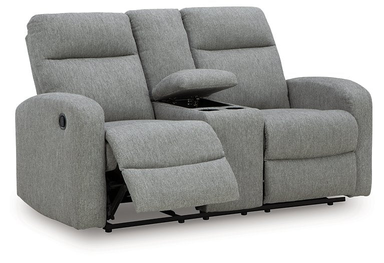 Gauntlet Reclining Loveseat with Console - Woo Town Furniture (Worcester,MA)