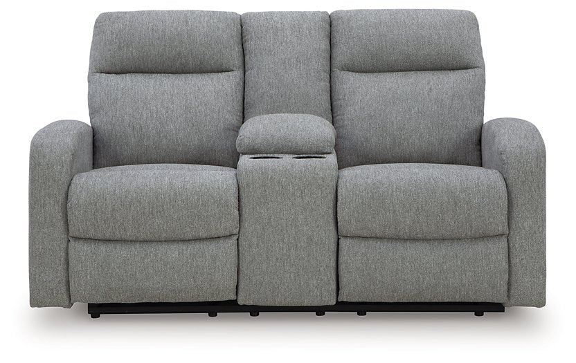 Gauntlet Reclining Loveseat with Console - Woo Town Furniture (Worcester,MA)