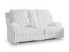 Rhines Falls Power Reclining Loveseat with Console - Woo Town Furniture (Worcester,MA)