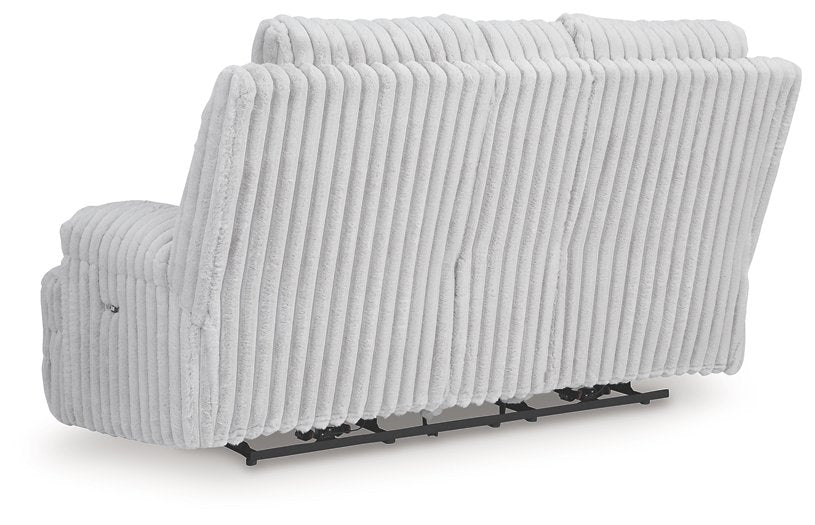 Rhines Falls Power Reclining Loveseat with Console - Woo Town Furniture (Worcester,MA)