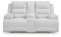 Rhines Falls Power Reclining Loveseat with Console - Woo Town Furniture (Worcester,MA)