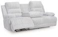 Rhines Falls Power Reclining Sofa with Drop Down Table - Woo Town Furniture (Worcester,MA)