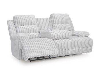 Rhines Falls Power Reclining Sofa with Drop Down Table - Woo Town Furniture (Worcester,MA)