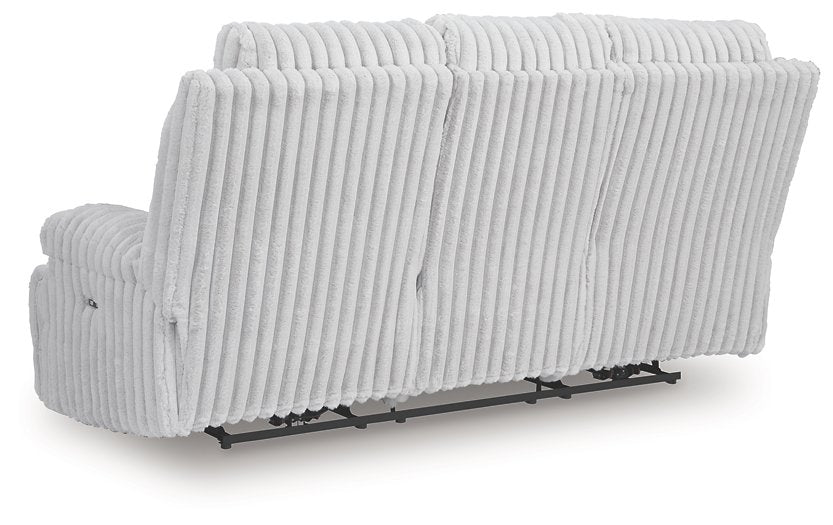 Rhines Falls Power Reclining Sofa with Drop Down Table - Woo Town Furniture (Worcester,MA)