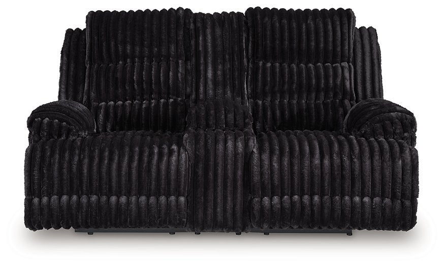 Rhine Falls Reclining Loveseat with Console - Woo Town Furniture (Worcester,MA)