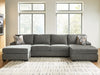 Clarington Sectional with Double Chaise - Woo Town Furniture (Worcester,MA)