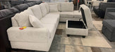 5 seater Creme colored sectional - Woo Town Furniture (Worcester,MA)
