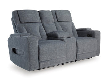 Studio Cave Power Reclining Loveseat with Console - Woo Town Furniture (Worcester,MA)
