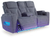 Studio Cave Power Reclining Loveseat with Console - Woo Town Furniture (Worcester,MA)