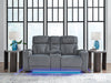 Studio Cave Power Reclining Loveseat with Console - Woo Town Furniture (Worcester,MA)