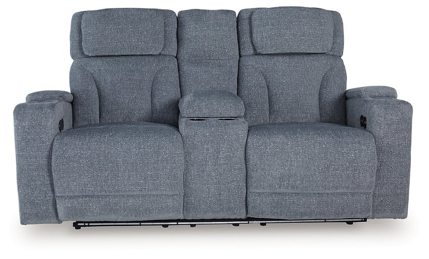 Studio Cave Power Reclining Loveseat with Console - Woo Town Furniture (Worcester,MA)