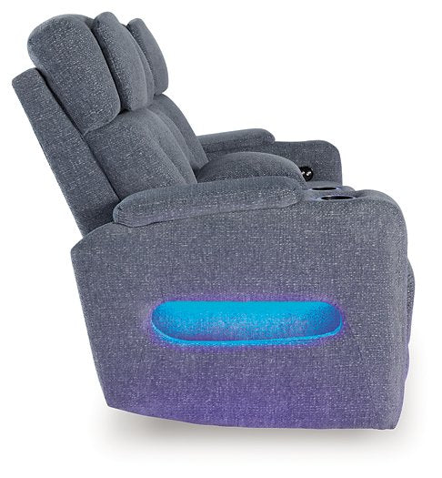 Studio Cave Power Reclining Loveseat with Console - Woo Town Furniture (Worcester,MA)
