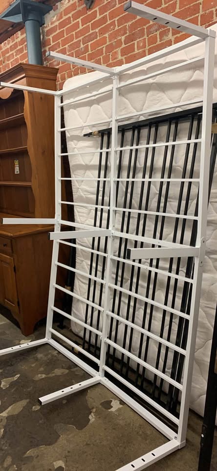 Used Crème Upholstered Headboard with frame - Woo Town Furniture (Worcester,MA)