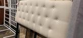 Used Crème Upholstered Headboard with frame - Woo Town Furniture (Worcester,MA)