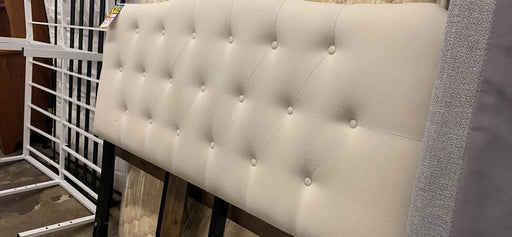 Used Crème Upholstered Headboard with frame - Woo Town Furniture (Worcester,MA)