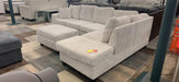 5 seater Creme colored sectional - Woo Town Furniture (Worcester,MA)