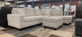 5 seater Creme colored sectional - Woo Town Furniture (Worcester,MA)