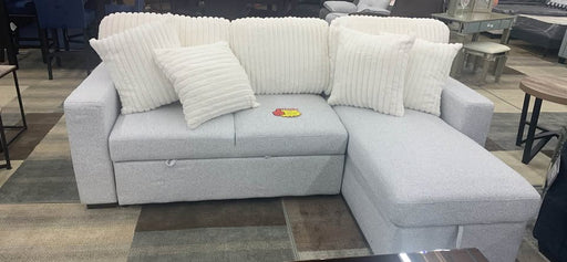 New- reversible sleeper sectional couch white & gray modern - Woo Town Furniture (Worcester,MA)