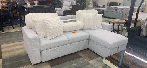 New- reversible sleeper sectional couch white & gray modern - Woo Town Furniture (Worcester,MA)
