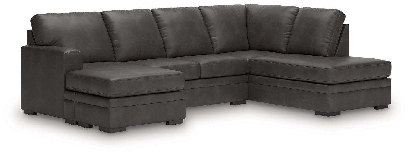 Lofton-Pike Sectional with Chaise - Woo Town Furniture (Worcester,MA)