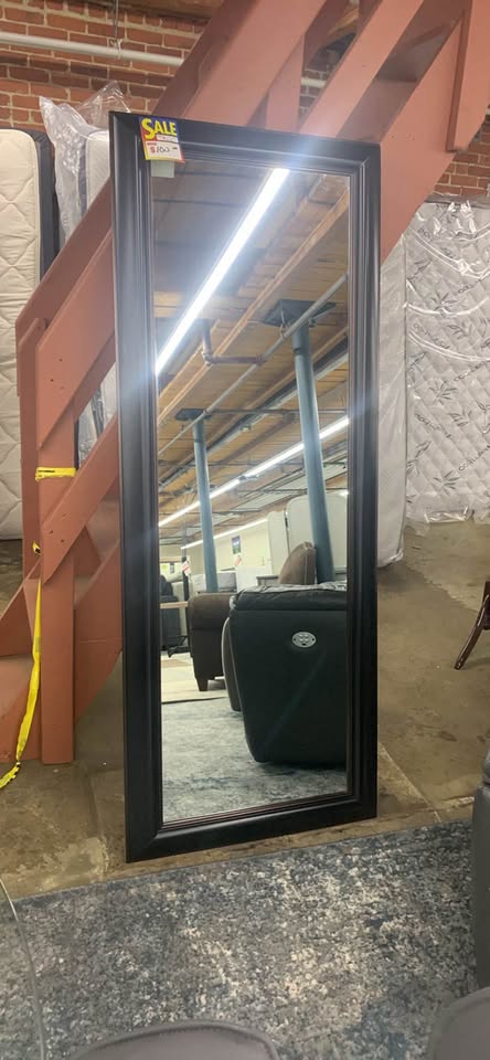Large Rectangular Mirror with Black frame - Woo Town Furniture (Worcester,MA)