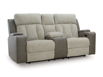 WhipLash Power Reclining Loveseat with Console - Woo Town Furniture (Worcester,MA)