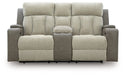 WhipLash Power Reclining Loveseat with Console - Woo Town Furniture (Worcester,MA)