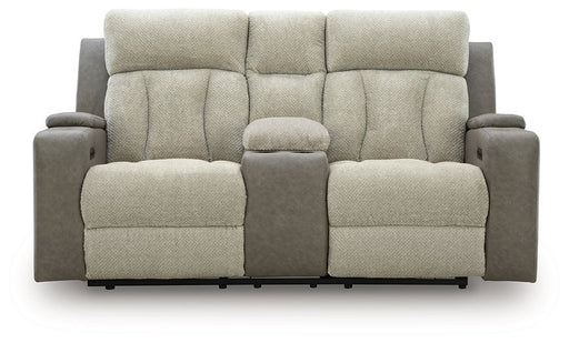 WhipLash Power Reclining Loveseat with Console - Woo Town Furniture (Worcester,MA)