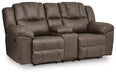 Lowilla Reclining Loveseat with Console - Woo Town Furniture (Worcester,MA)
