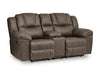 Lowilla Reclining Loveseat with Console - Woo Town Furniture (Worcester,MA)