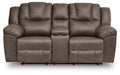 Lowilla Reclining Loveseat with Console - Woo Town Furniture (Worcester,MA)