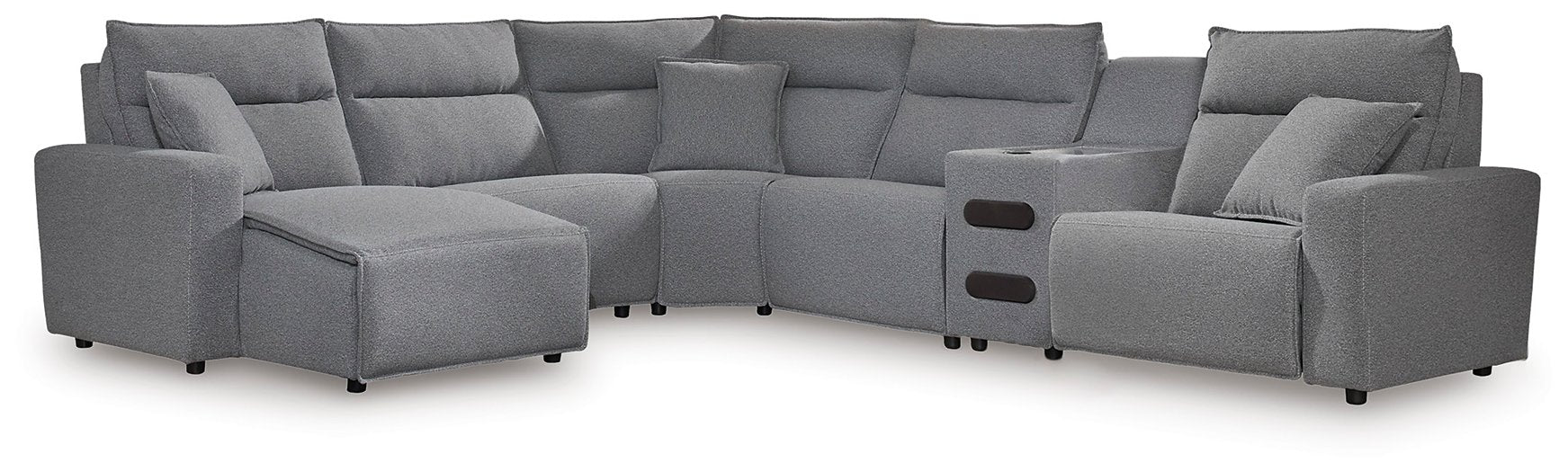 ModMax II Reclining Sectional with Chaise and Audio Console - Woo Town Furniture (Worcester,MA)