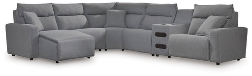ModMax II Reclining Sectional with Chaise and Audio Console - Woo Town Furniture (Worcester,MA)