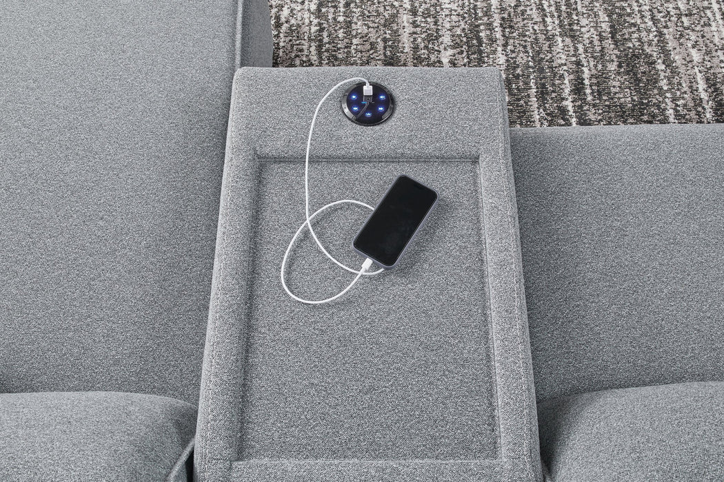 Modmax Reclining Sectional with Console - Woo Town Furniture (Worcester,MA)