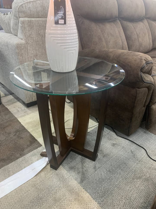 4-Piece Glass Top Coffee and End Table Set