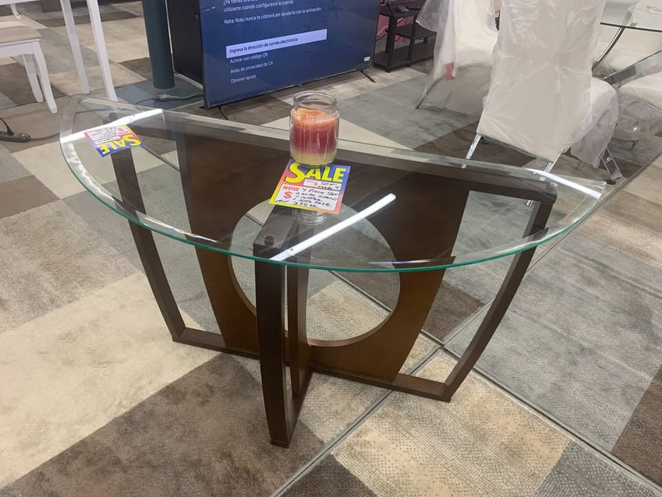 4-Piece Glass Top Coffee and End Table Set