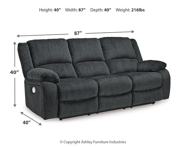Draycoll Power Reclining Sofa - Woo Town Furniture (Worcester,MA)