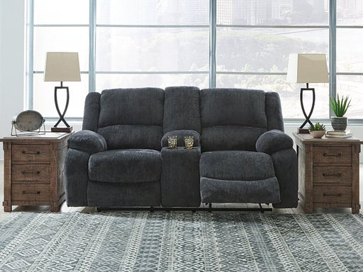 Draycoll Reclining Loveseat with Console - Woo Town Furniture (Worcester,MA)