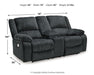 Draycoll Power Reclining Loveseat with Console - Woo Town Furniture (Worcester,MA)